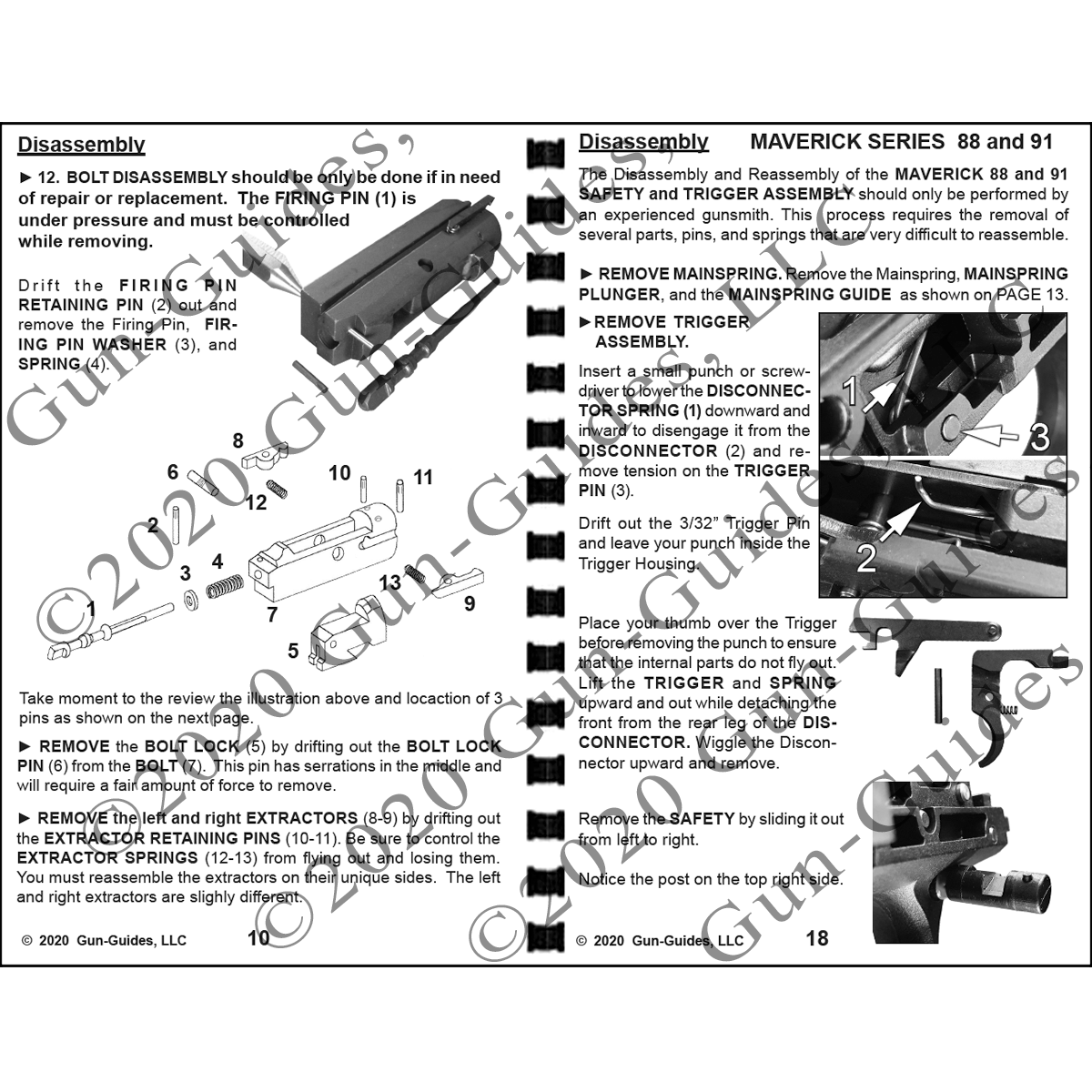 Mossberg 500 Manual Book ALL Pump Action Shotguns Gun-Guides Disassembly NEW!