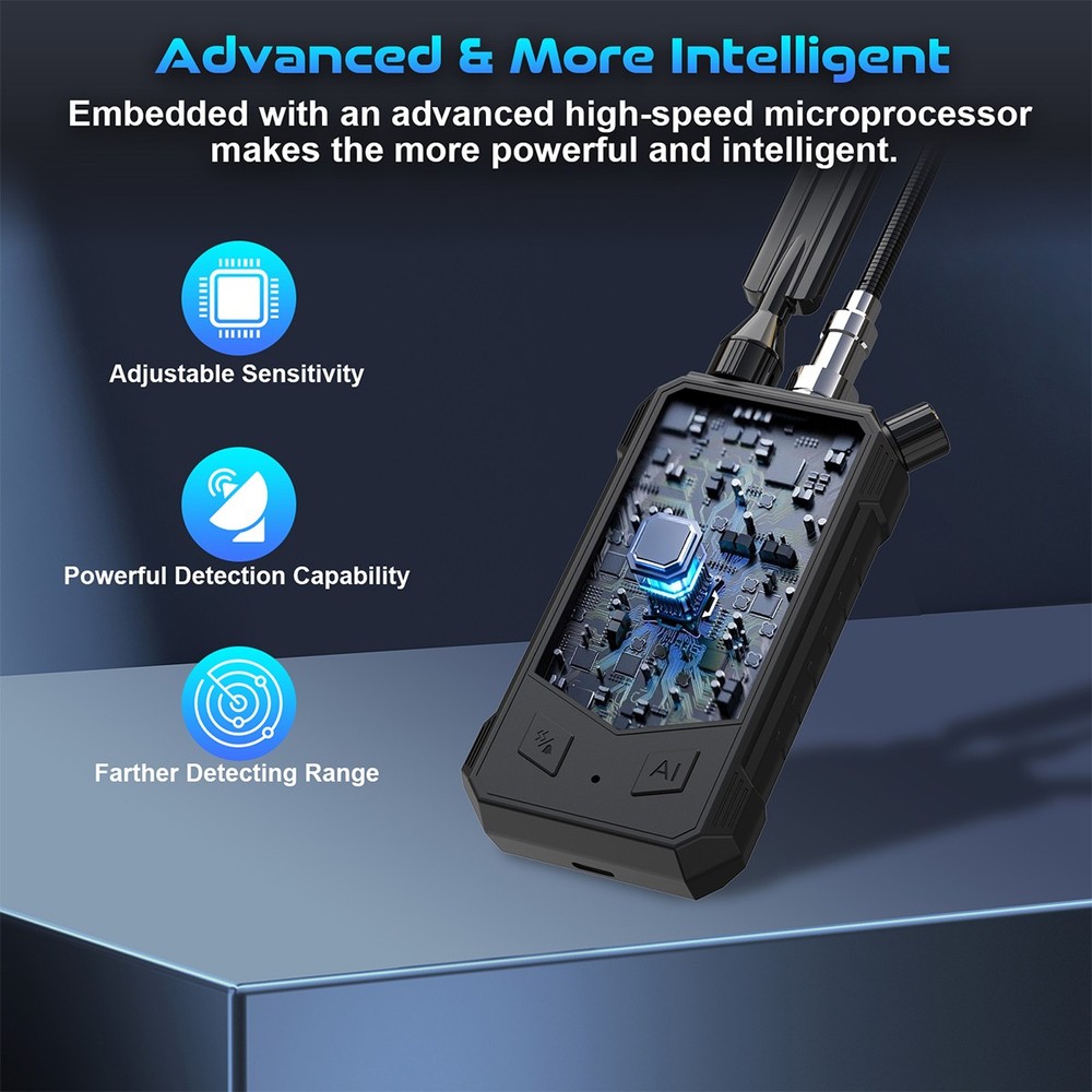 Anti-Spy Camera Wireless RF Detector GSM Bug GPS Tracker Finder Scanner Device#