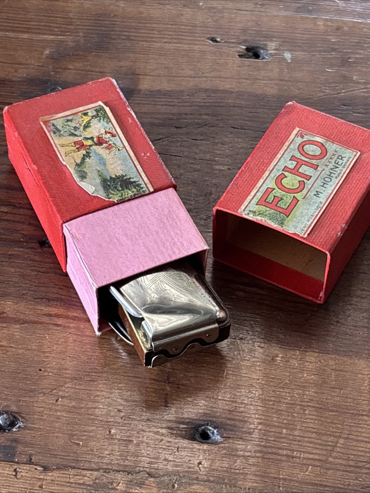 Antique M. Hohner “G” Key Echo Harmonica! Rare!