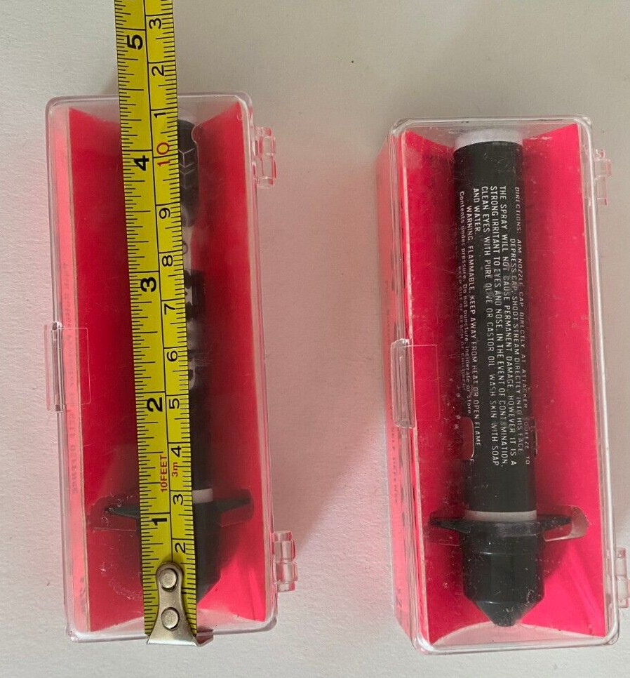 Vintage On Guard Push-Button Protector for Self Defense Spray Pepper