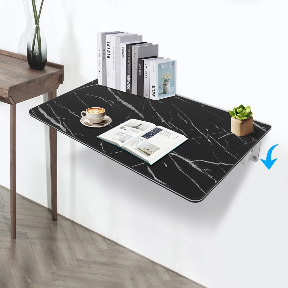 Black Folding Wall Desk, Wall-mounted Folding Table, Wall Mounted Folding Table
