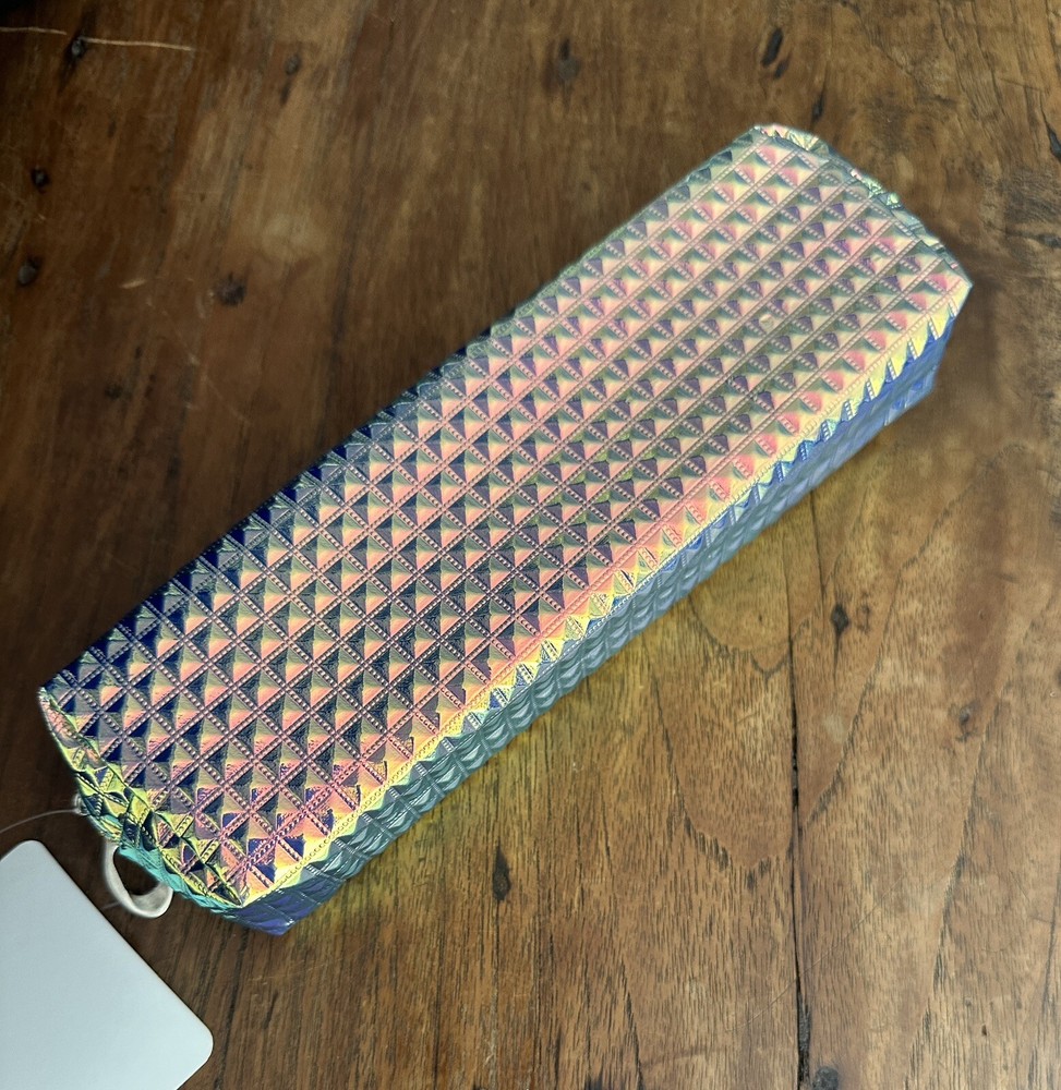 Iridescent Embossed Pencil Pouch
