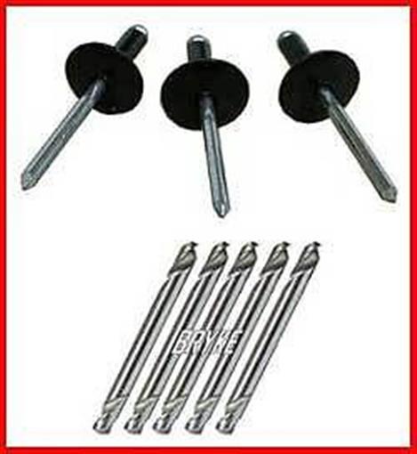 Pop Rivet Combo 250ct rivets and Drill Bits IMCA golf