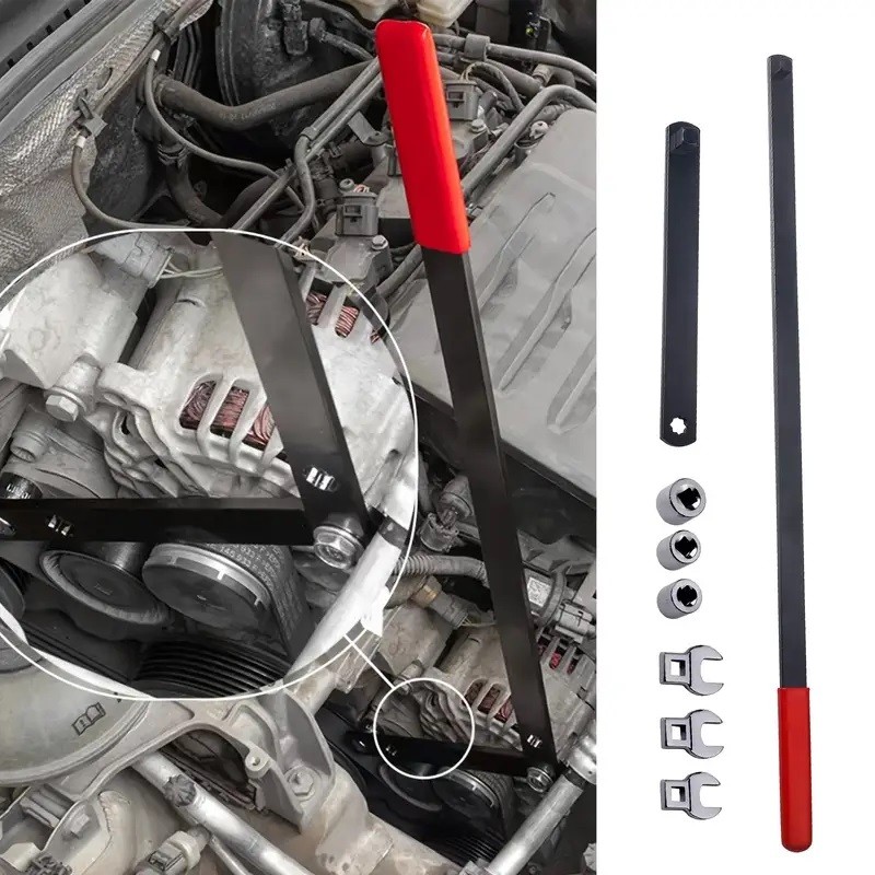 8pc SERPENTINE TIMING BELT TENSION TOOL KIT Idler Pulley Crow Foot Socket Wrench