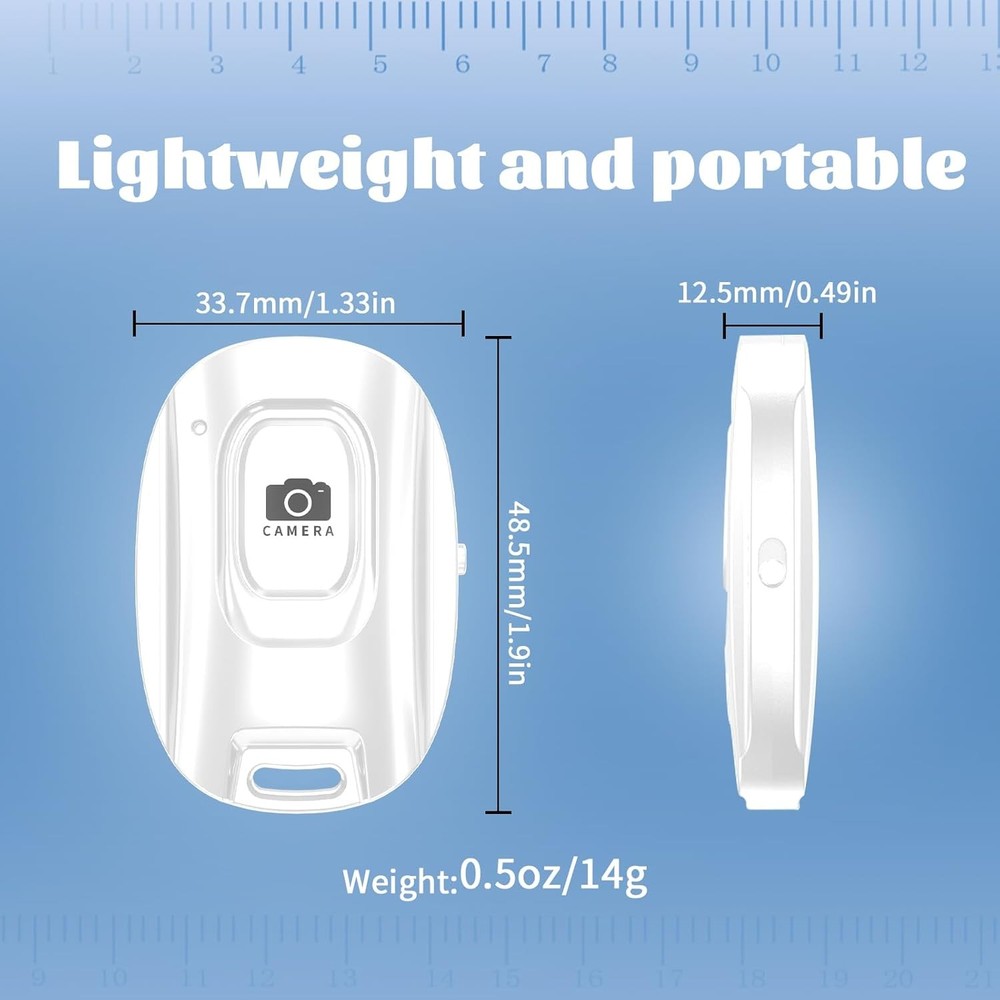 MAIRAN Rechargeable Wireless Camera Remote Shutter for iPhone and Android Smartp