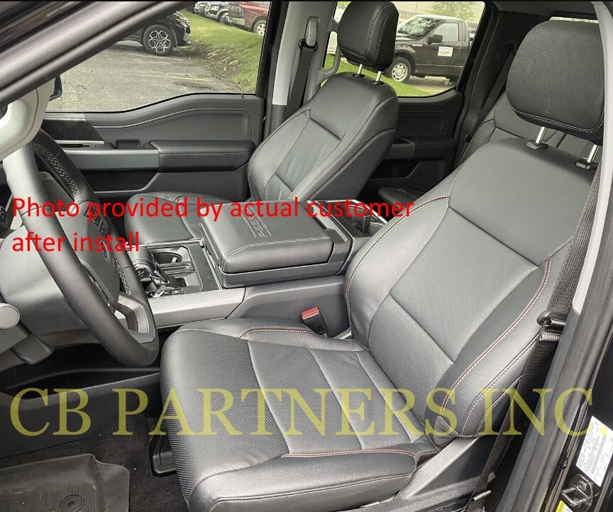 OEM FORD F150 NEW TAKE OFF LEATHER SEAT COVERS BLACK FITS: 2021 2022 2023