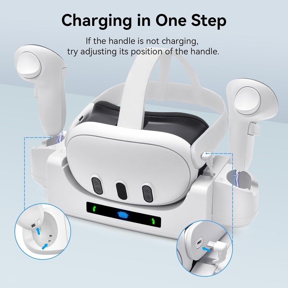 Charging Stand for Meta Quest 3 VR Handle Controller Charging Dock Storage Base