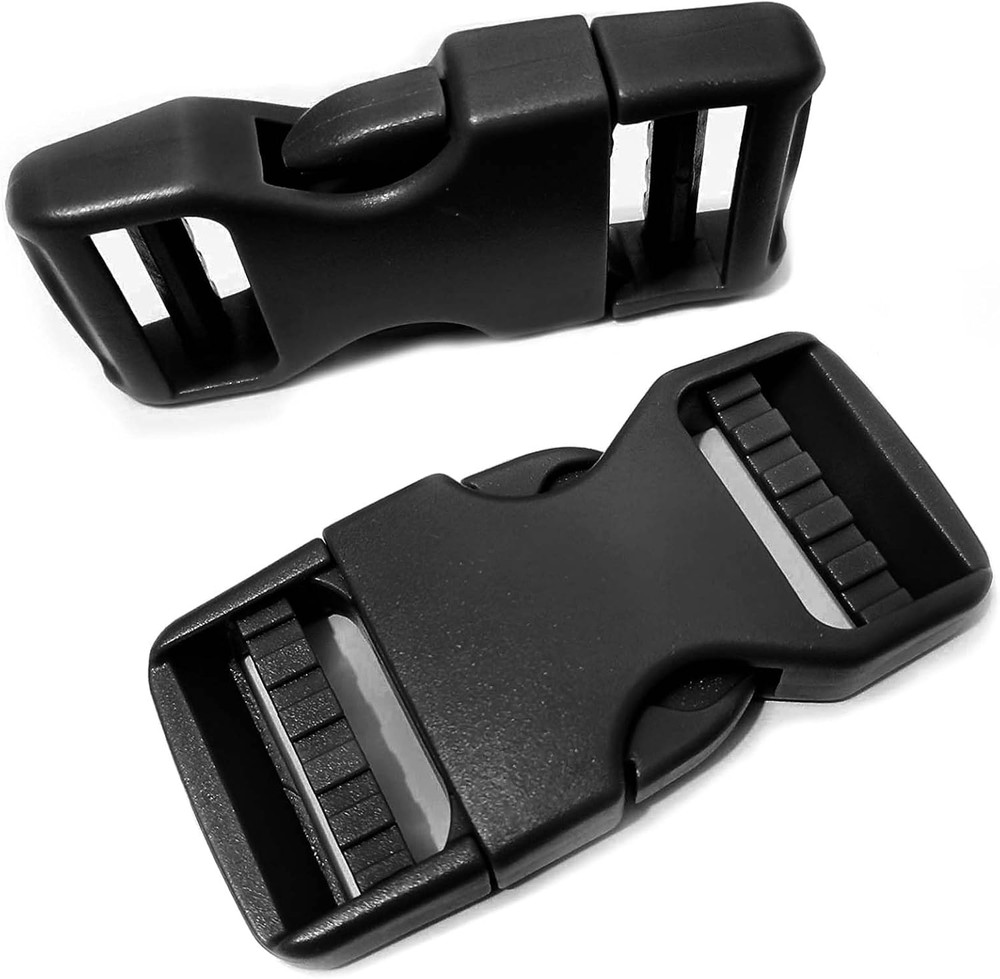 1" Quick Side Release Buckle, Heavy Duty Dual Adjustable Plastic Clip for Webbin