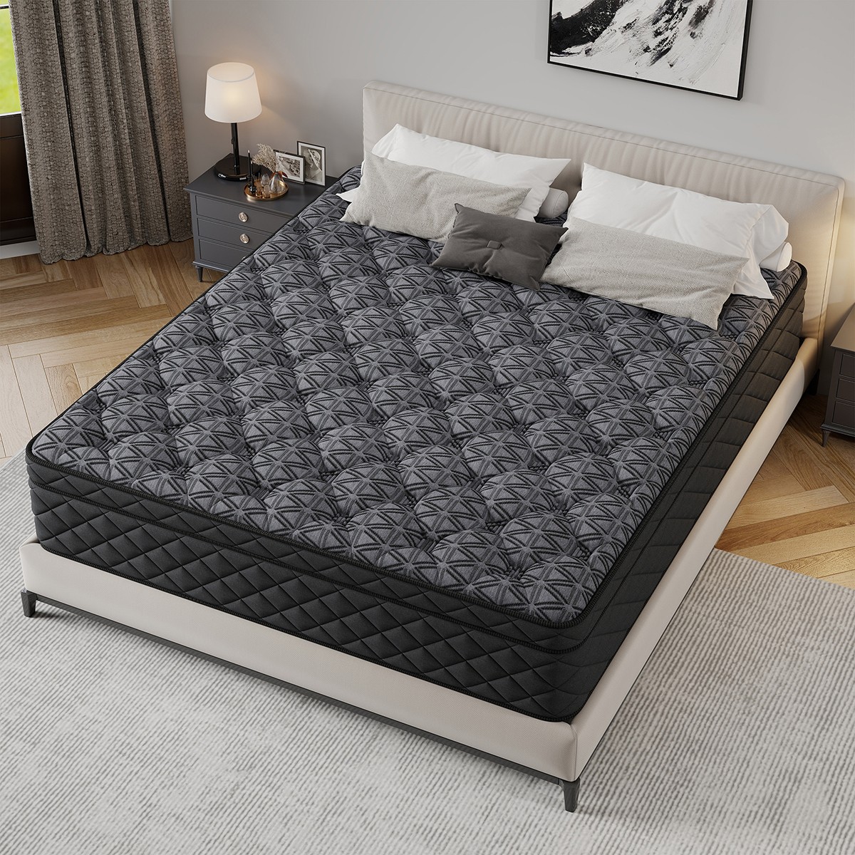 12" 14" Twin Full Queen King Mattress Gel Memory Foam Pocket Spring Bed in a Box