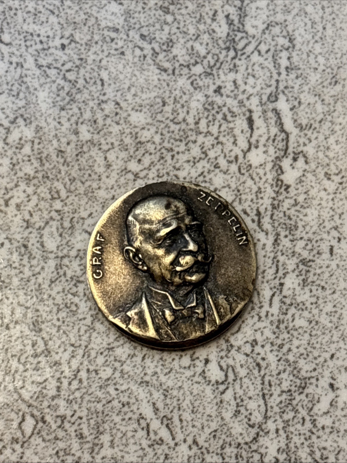 RARE Graf Zeppelin LZ-127 Commemorative Token ~18mm Dime Size Vintage