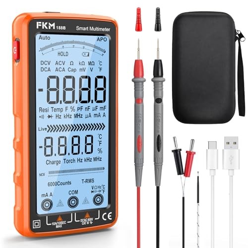 Digital Multimeter Tester Auto-Ranging Digital Multimeter（5" Backlit Screen）