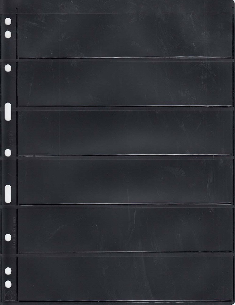 50 Lighthouse Vario 6S Stamp Stock Pages 6 Rows Double Side Archival Sheets New