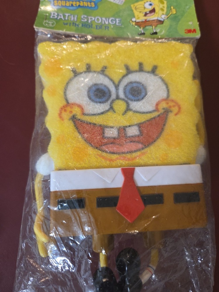 Spongebob Squarepants Bath Sponge with Holder 2002