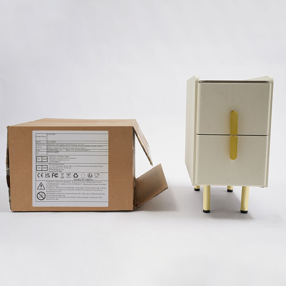 Narrow Bedside Table with Drawers, Bedside Table, Slim Bedside Table