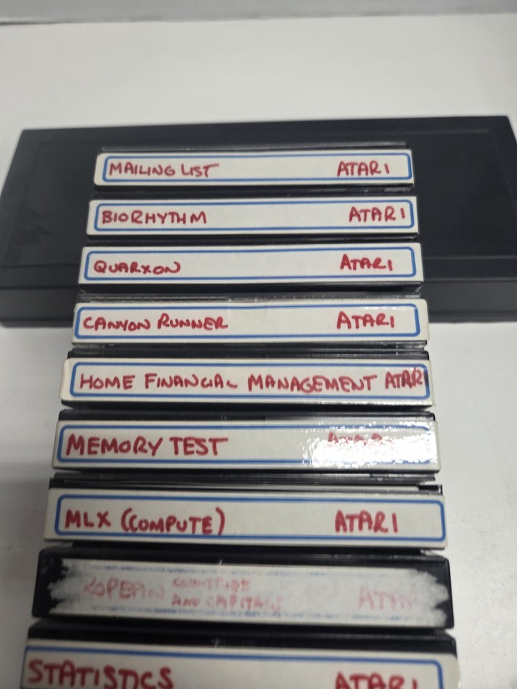 Vintage Atari Program Cassette Lot