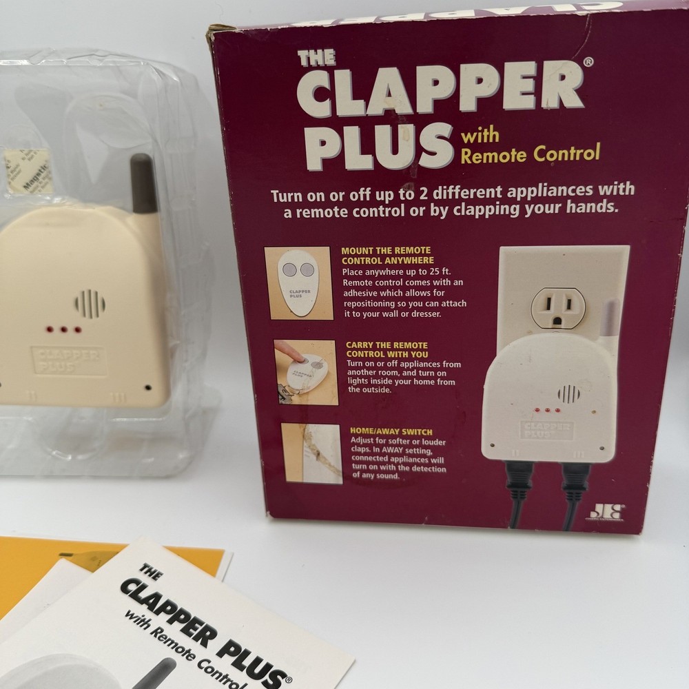 The Clapper Plus w/ Remote Control Appliance Control by Clapping Hands VTG
