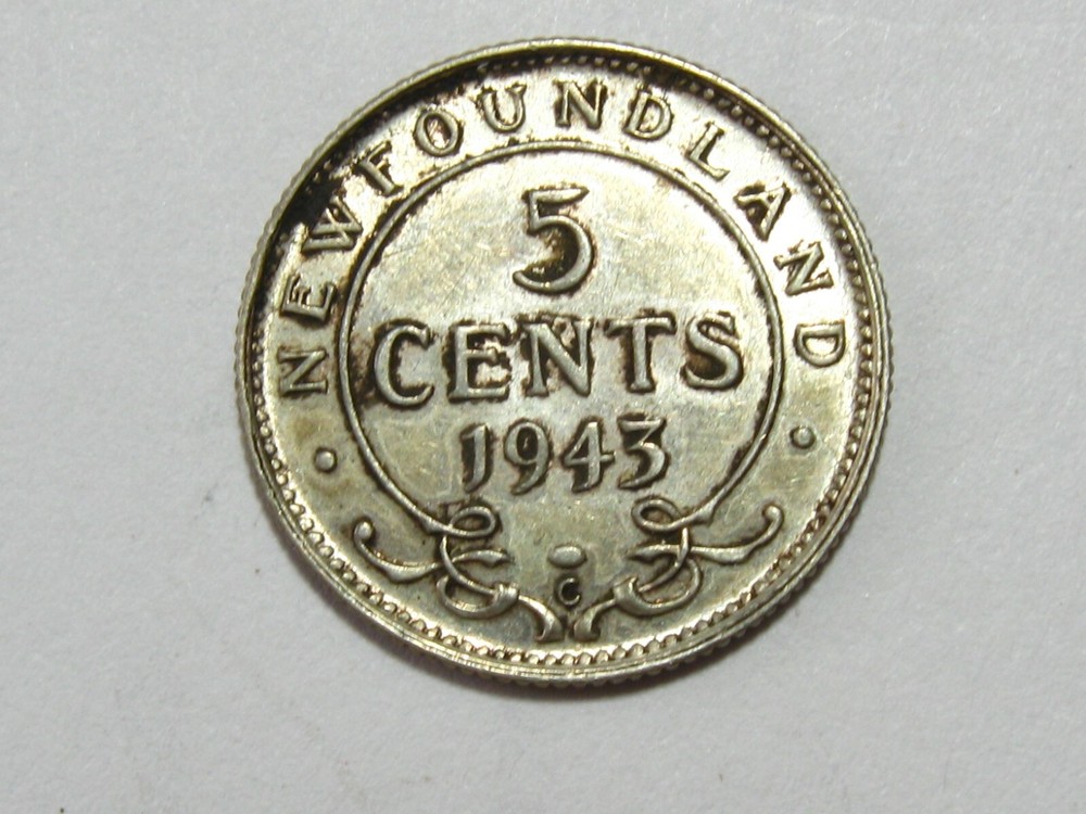 1943-C Newfoundland 5 Cents - #6357-48