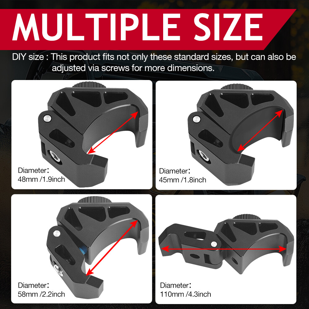 For CFMOTO UFORCE 600 1000 UTV Whip Light Mount Clamp Bracket Pro-fit Cage 1PC