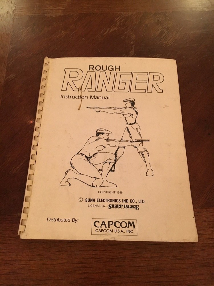 Rough Ranger Video Arcade Game Instruction Manual Capcom 1988