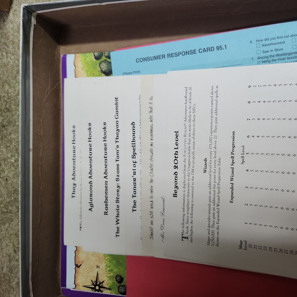 AD&D Forgotten Realms Spellbound Box Set Incomplete