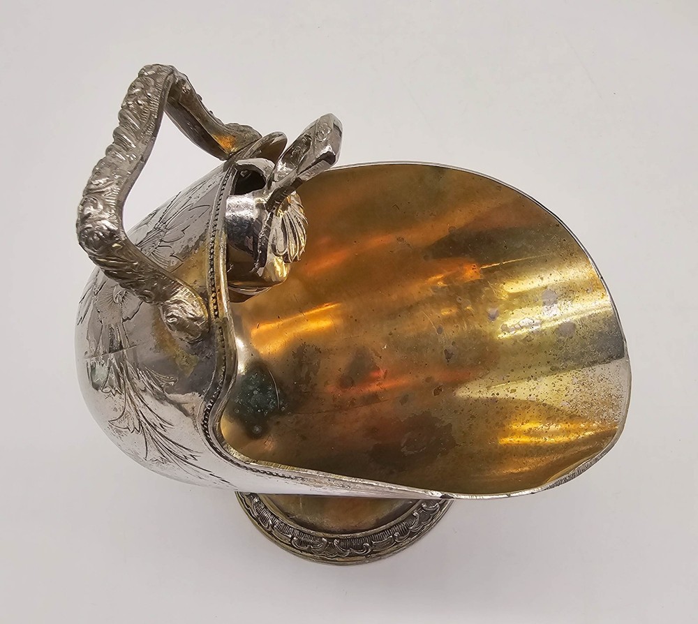 Silverplate 3 Sugar Scuttles + 1 Scoop Lot of 4 Pieces Small Med Large Victorian