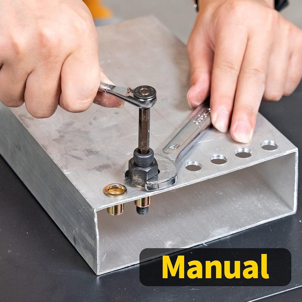 Rivet Nut Tool, Hand Nuts Riveter, Rivnut Tool with Metric and SAE, Rivet Nut
