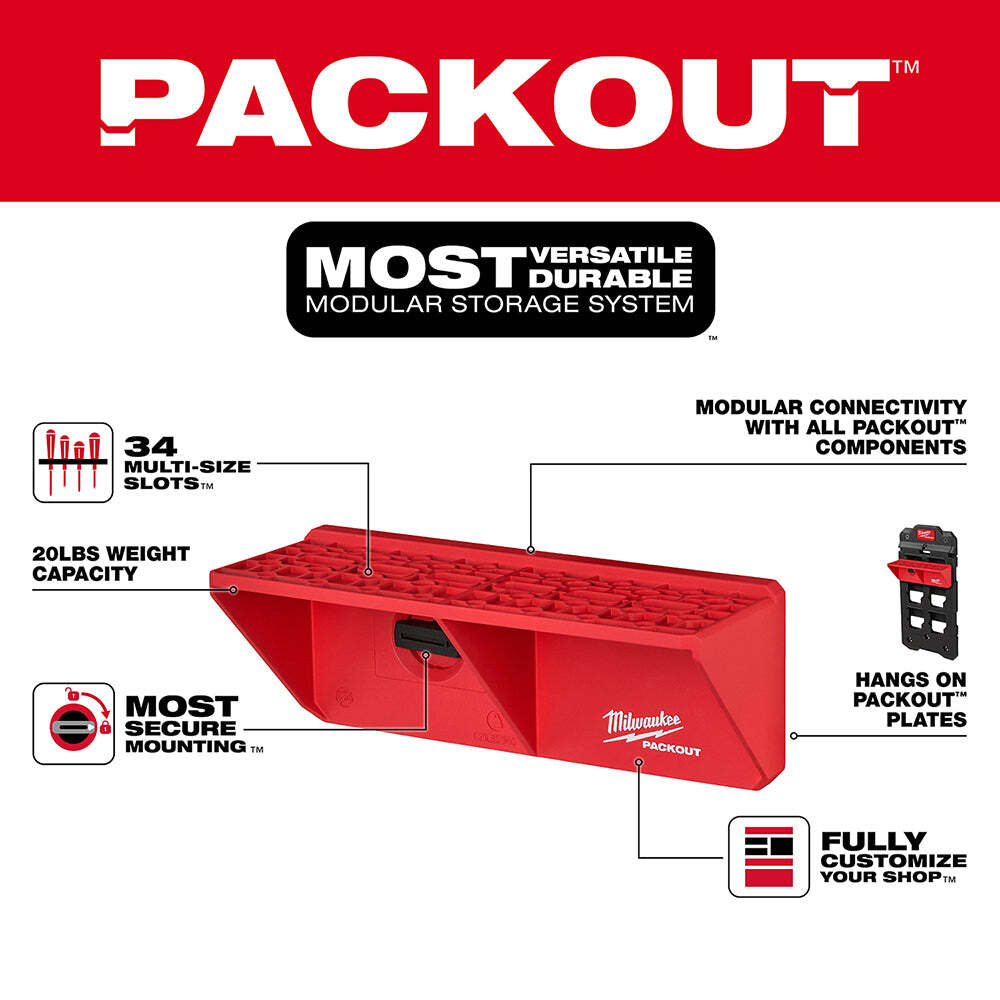 Milwaukee 48-22-8341 PACKOUT Reinforced Screwdriver Rack