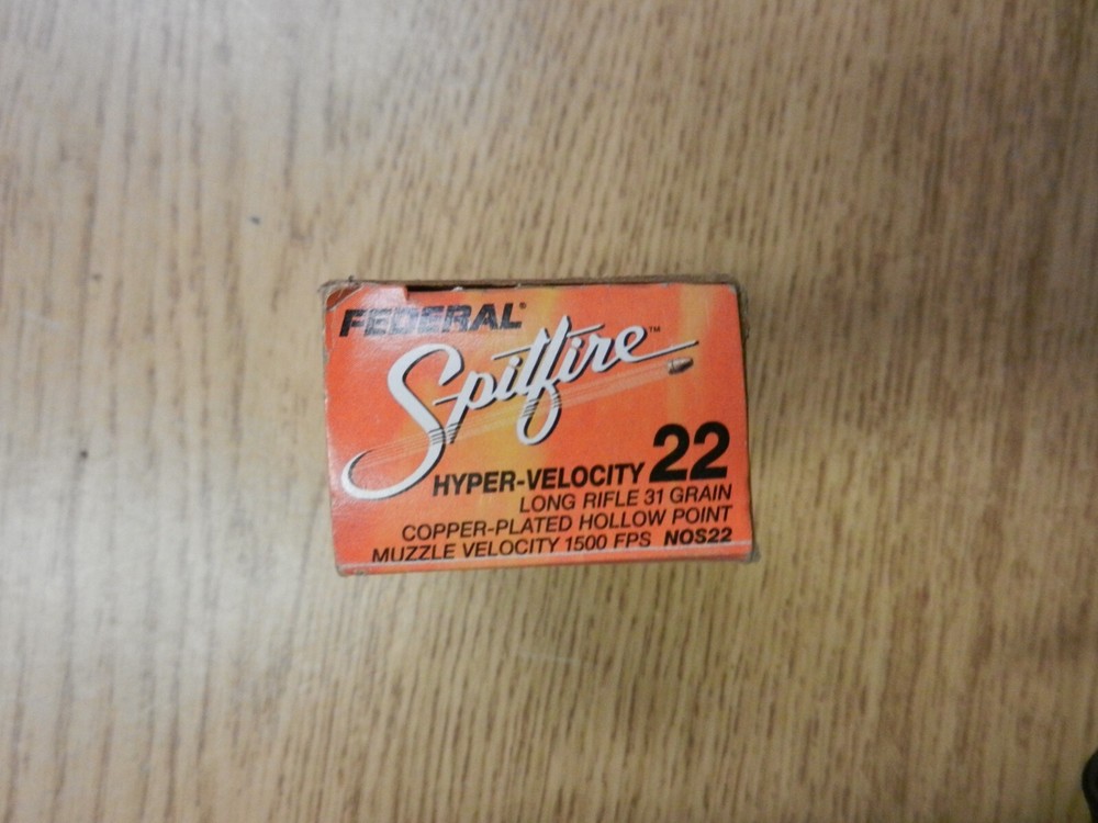 Federal Spitfire Hyper Velocity 22 Hollow Point Empty Box used