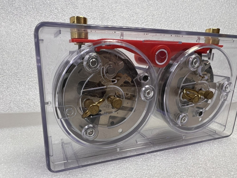 Vintage APFY ROLLAND Chess Clock Analog Mechanical Timer Clear Acrylic
