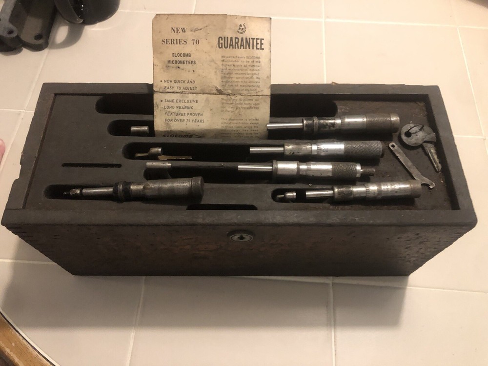5 PIECE SLOCOMB MICROMETERS SET