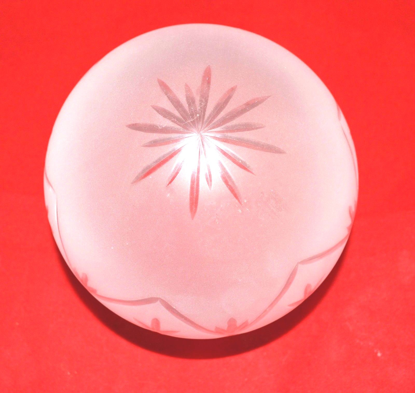 FROST Etched 6" GLASS BALL 3" Fitter LaMp LigHt GLoBe GLASSWARE ShAdE NEW G404