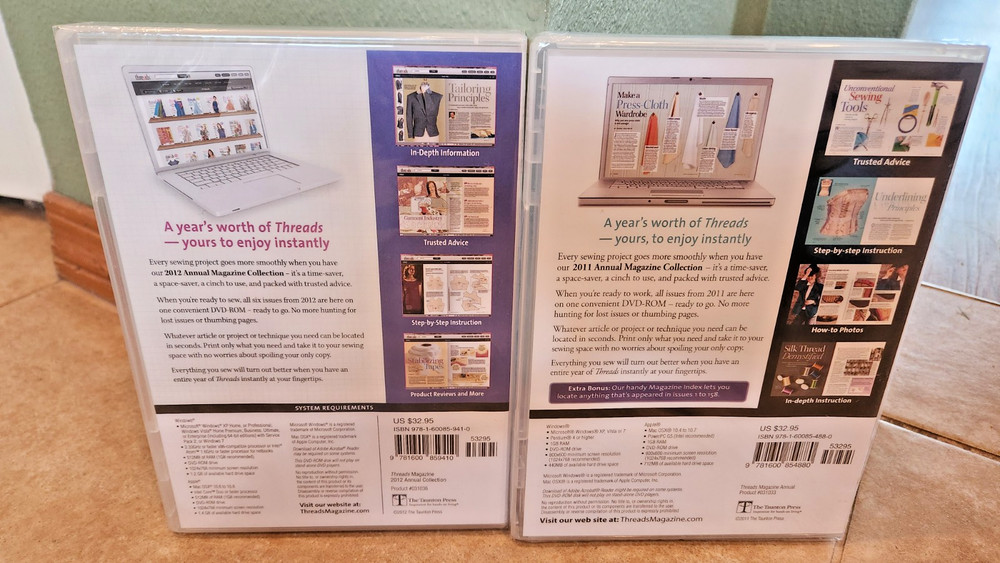 Threads Annual Collection 2011 & 2012 software for Windows & Mac New Sealed