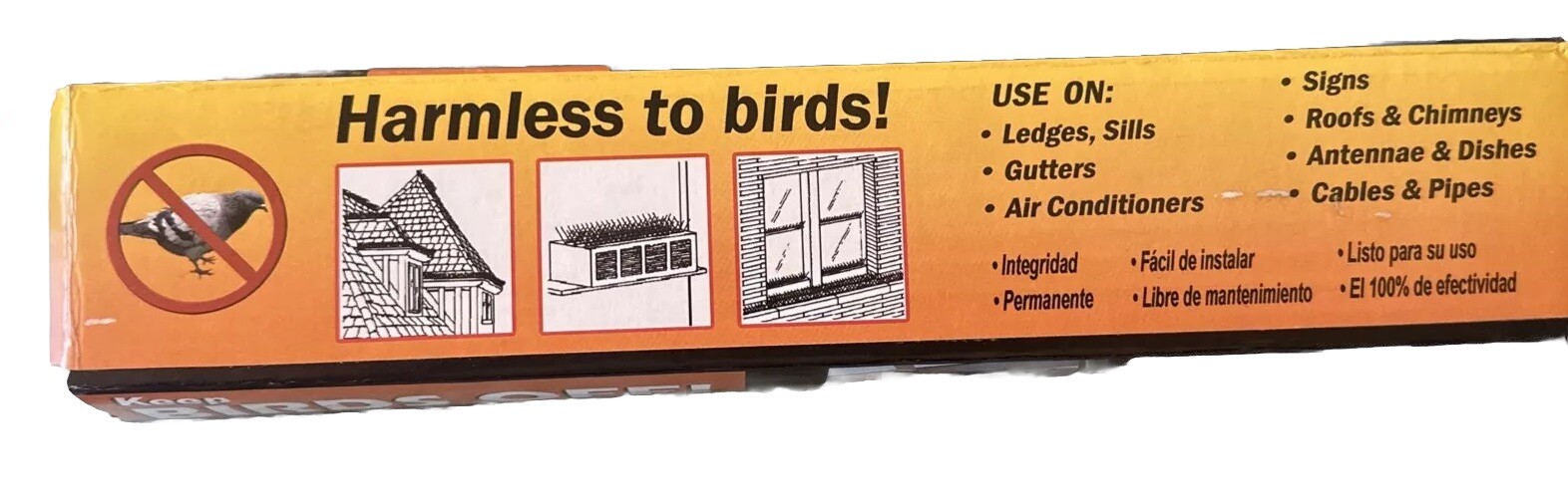Birds Off! Plastic Polycarbonate Bird Spikes Kit 10 Feet NEW. PRICE DROP!