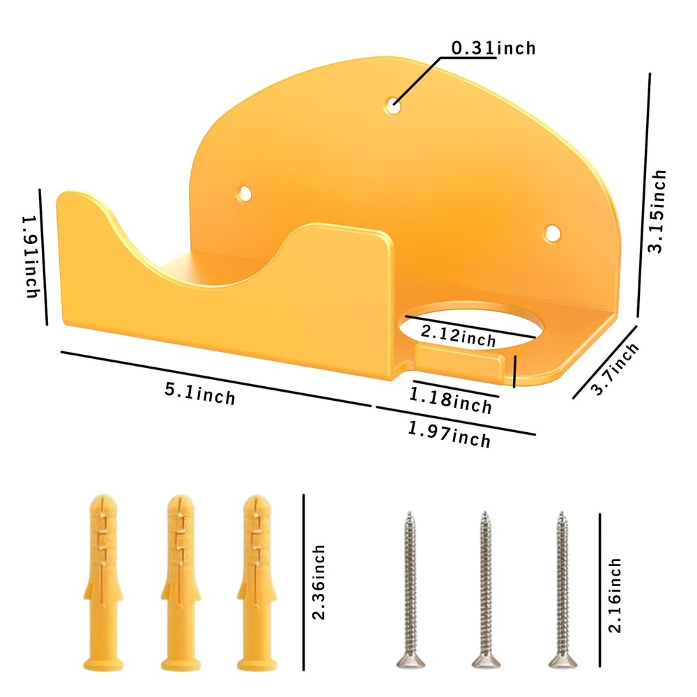 Leaf Blower Rack, Wall-Mounted Tool Hanger Compatible with DCE100B, Grass Tri...