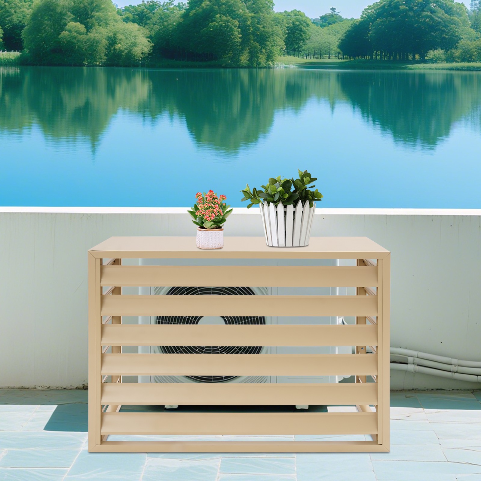 Air Conditioner Fence Screen Privacy Fence Air Conditioning Cover 100*50*70cm