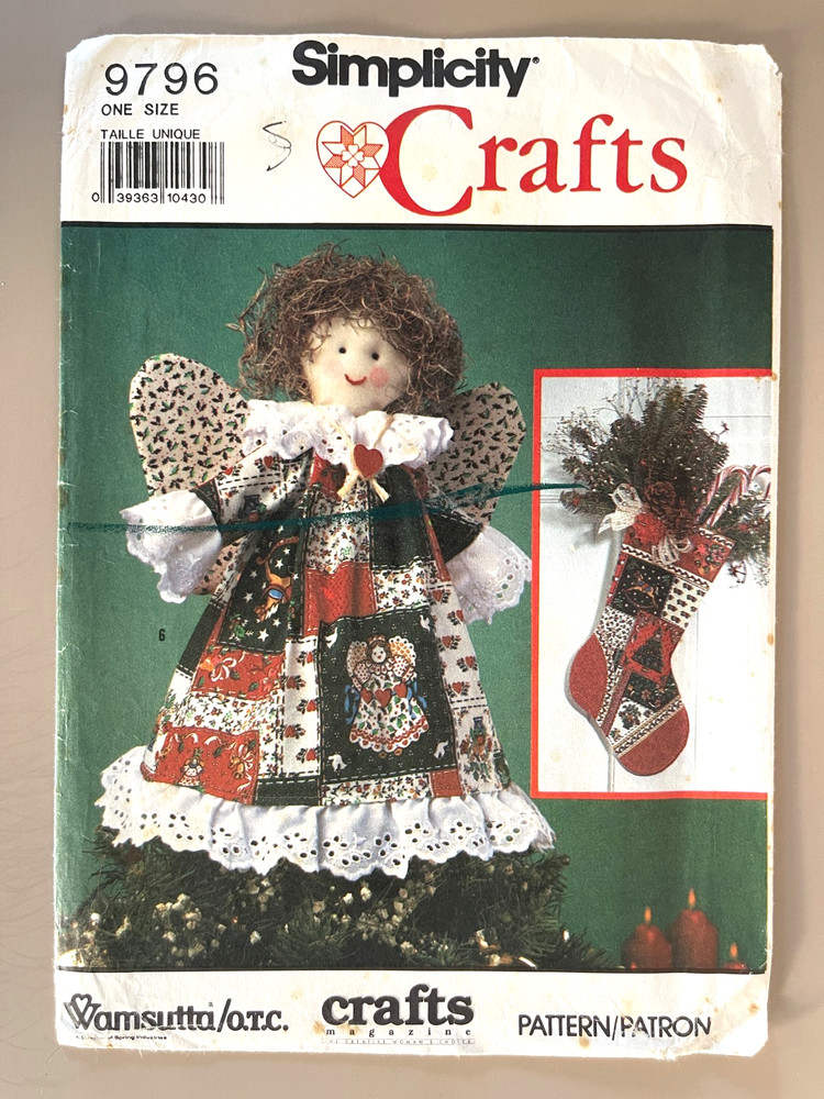 1990's Simplicity Christmas Accessories,Decorations Pattern 9796 UNCUT