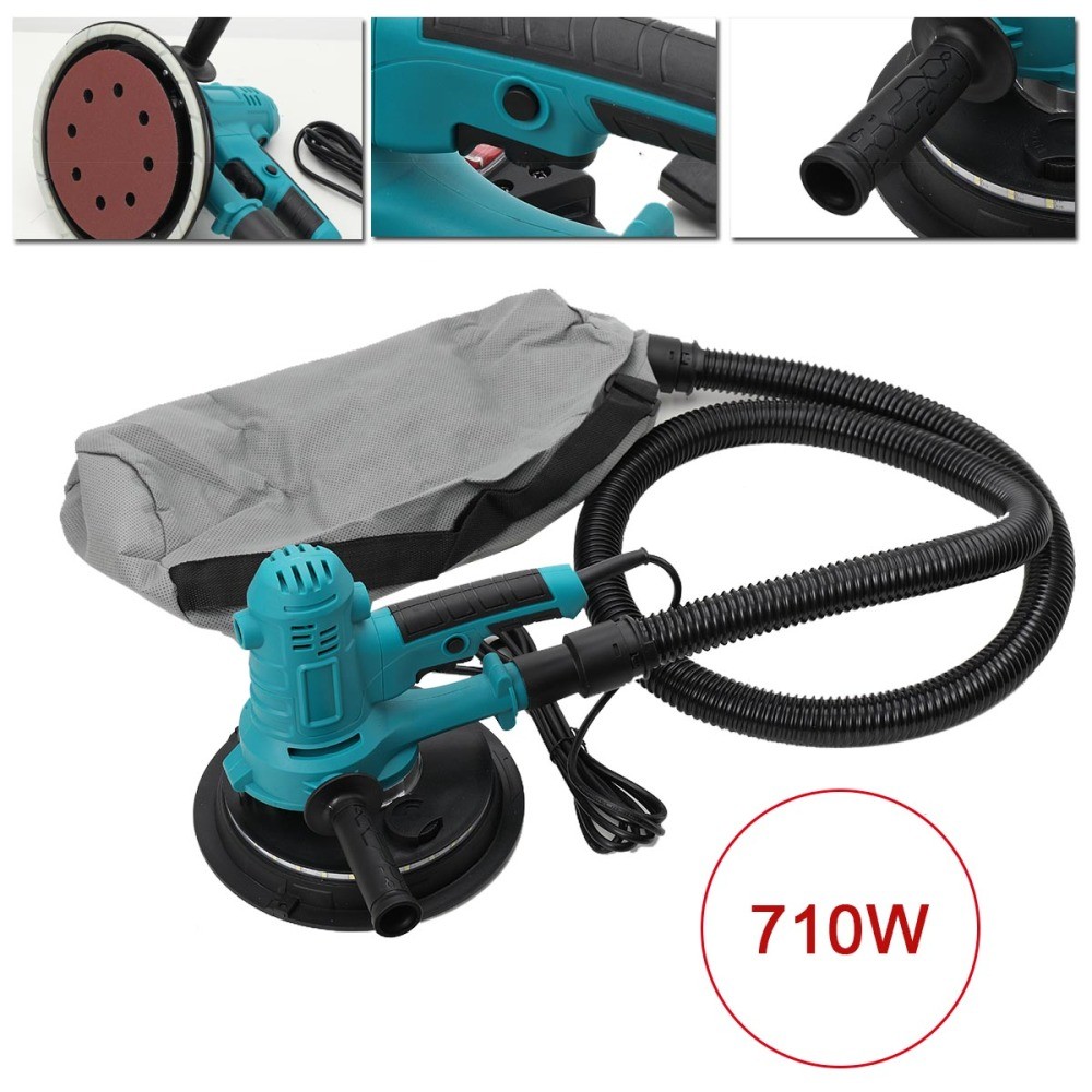 710W Portable Drywall Sander Machine Polishing Machine Variable Speed + Vacuum