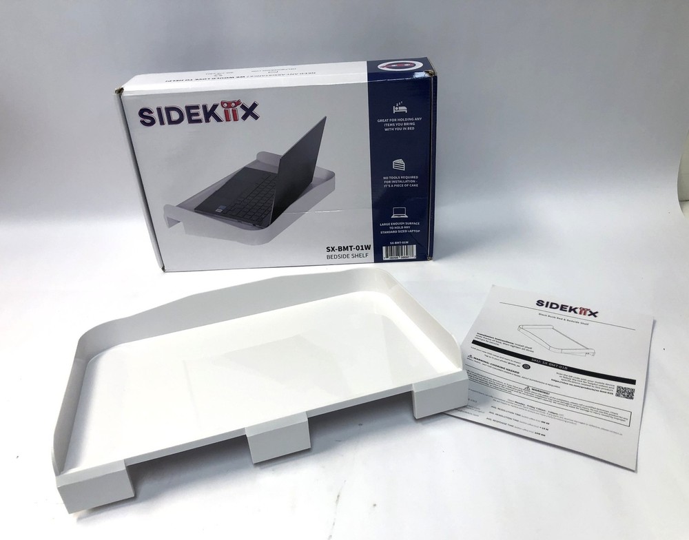 SideKiix White Bedside Shelf for Bunk Beds & Bed Frames