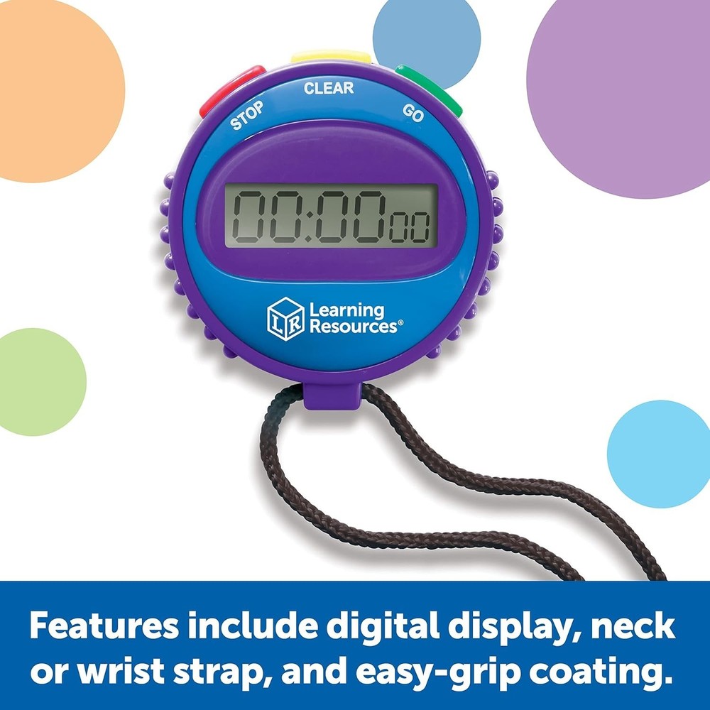 Learning Resources Simple 3 Button Stopwatch, Supports Science Investigations...