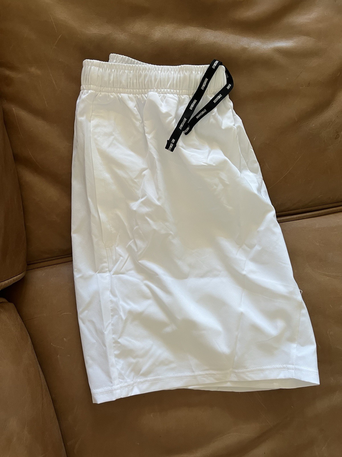 Gymshark White Arrival Shorts MED 7” Linerless Gym Athletic Stretch — BRAND NEW