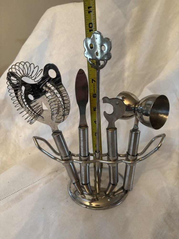 Godinger Bar Tool Set, Whimsical Theme/faces