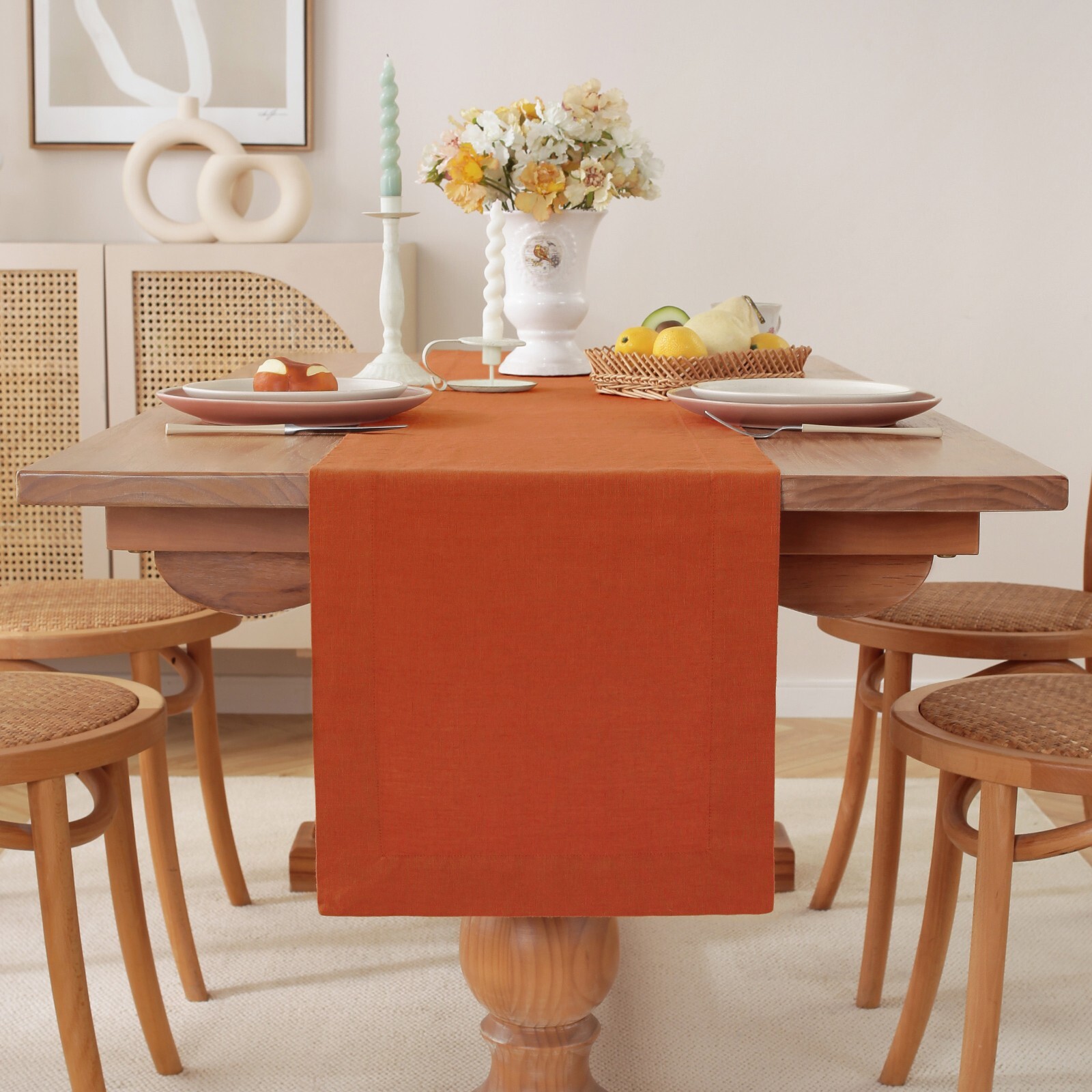 Premium French Linen Table Runner for Dining, Weddings, and Special Occasions