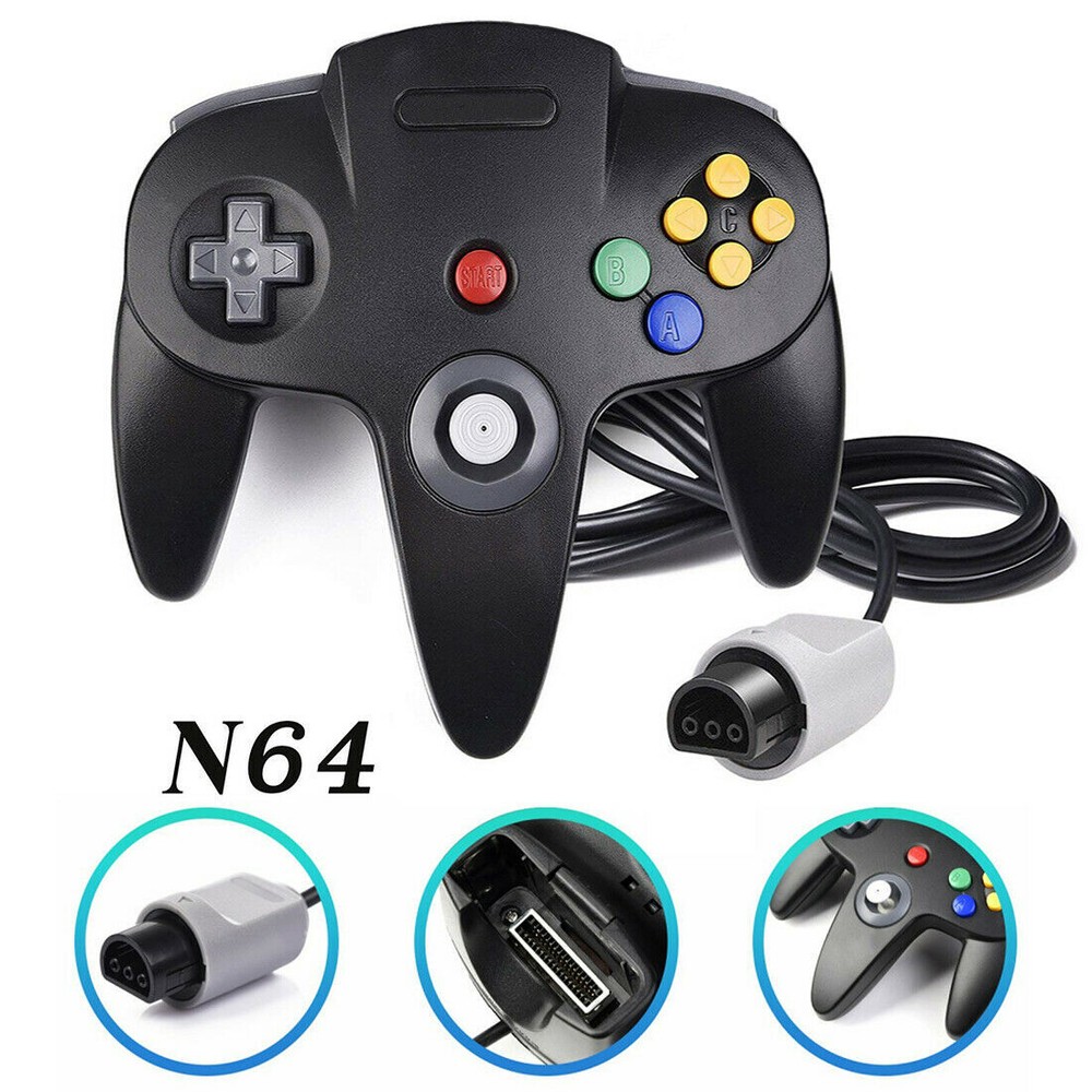 Wired Controller Compatible With Nintendo 64 N64 Joystick Video Game Console