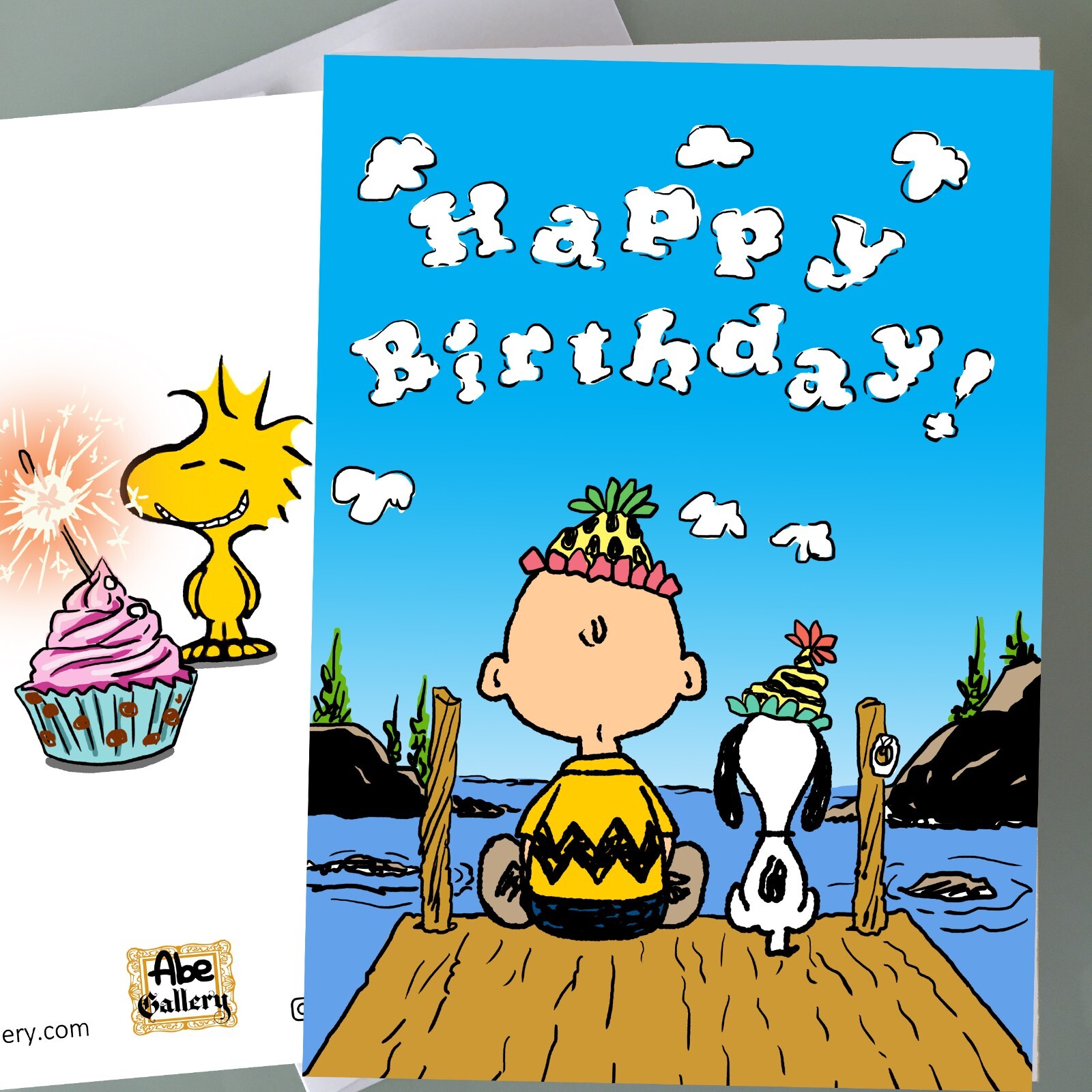 Snoopy Charlie Brown Birthday Card - Clouds Birthday Gifts