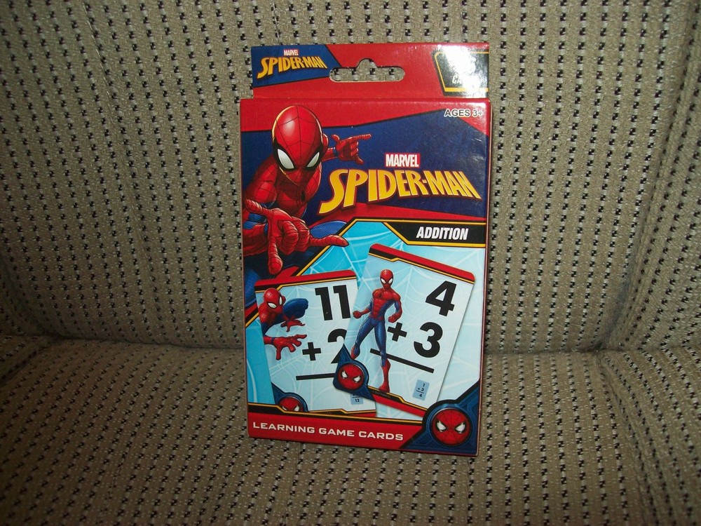 Spider-man 36 Addition Learning Game Colored Flash Cards