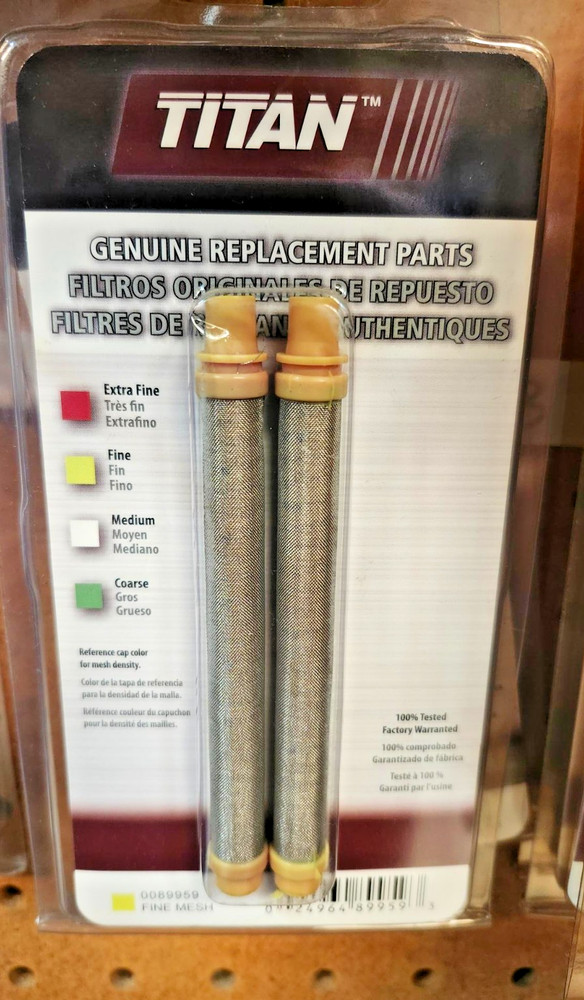 Titan Spray Gun Filter, Yellow - Fine Mesh (89959)