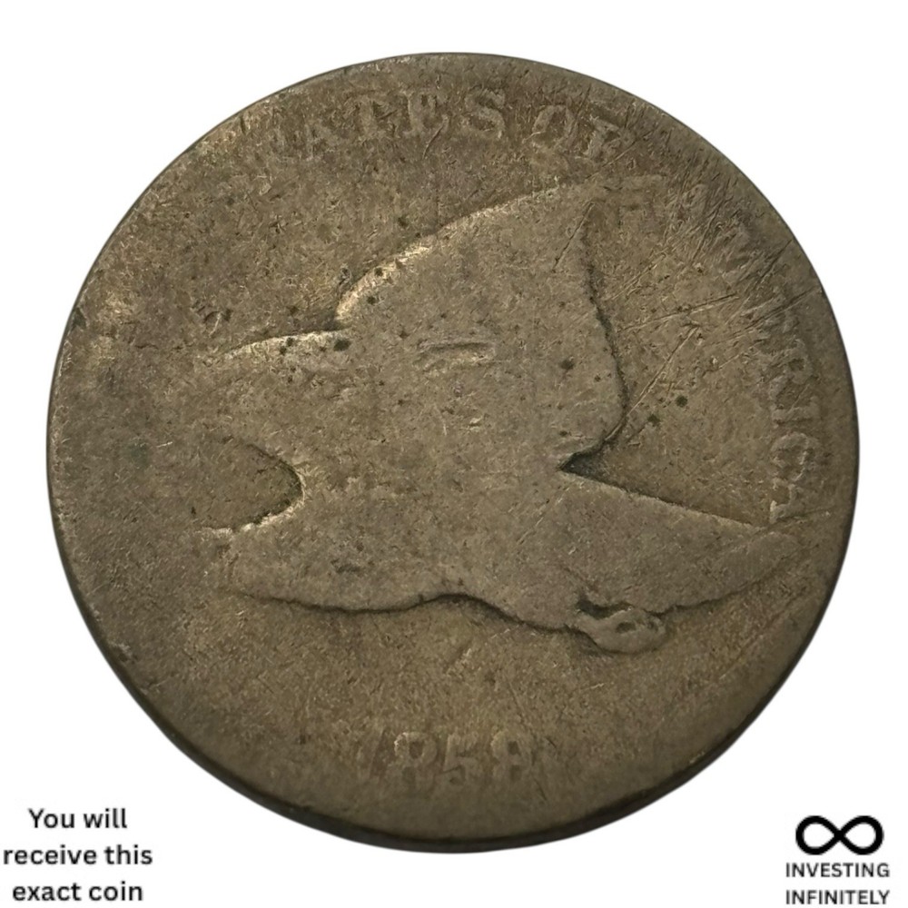 1858 Flying Eagle Cent X-1027