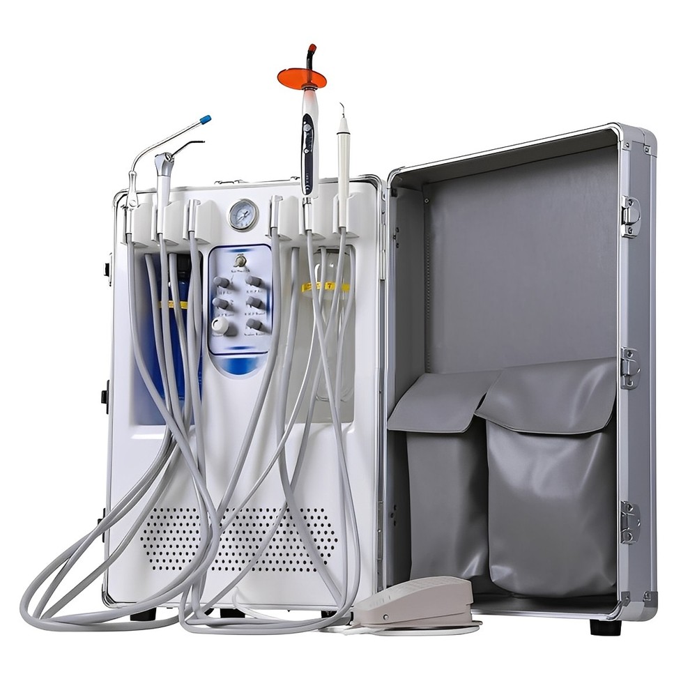 Dental Unit System with Built-in Air Compressor+Mobile Suction Unit System