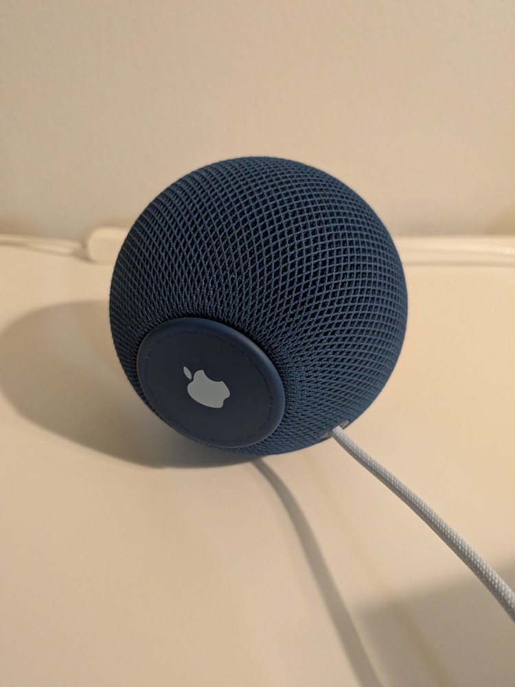 Apple HomePod Mini Smart Siri Speaker Blue, Model MJ2C3LL/A