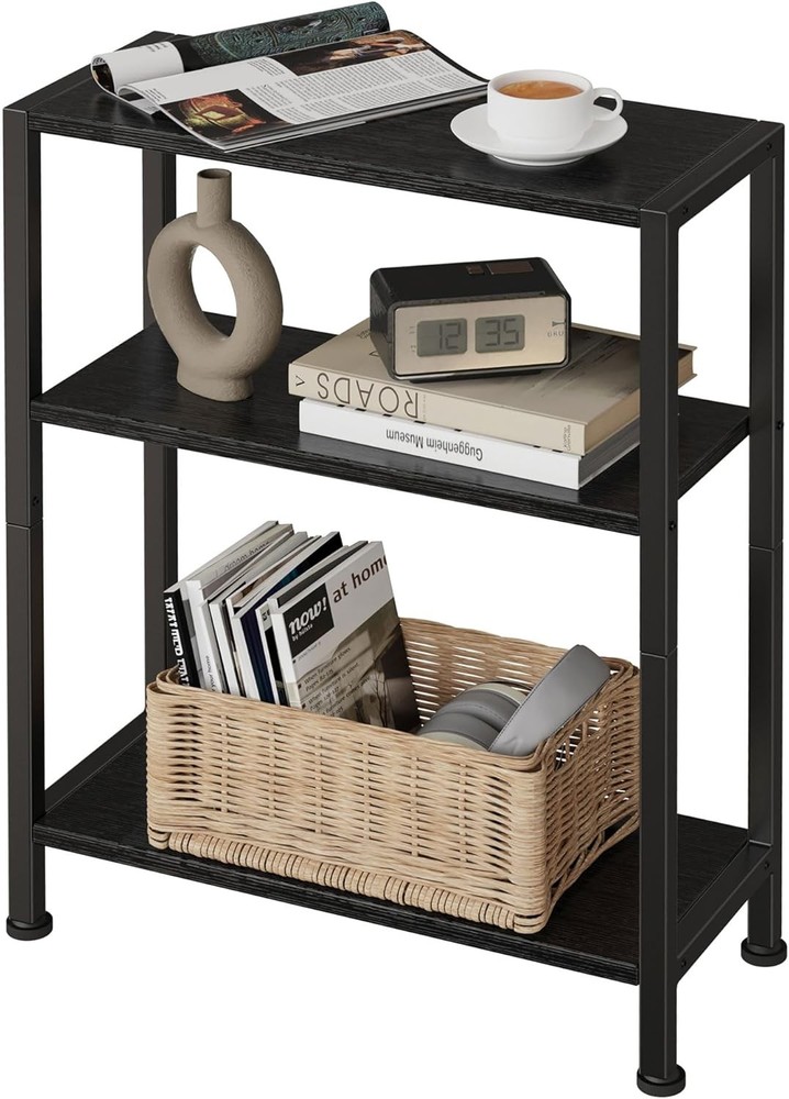 3-Tier Side Table Small EndTable Sofa SideTable Narrow Spaces Slim EndTable